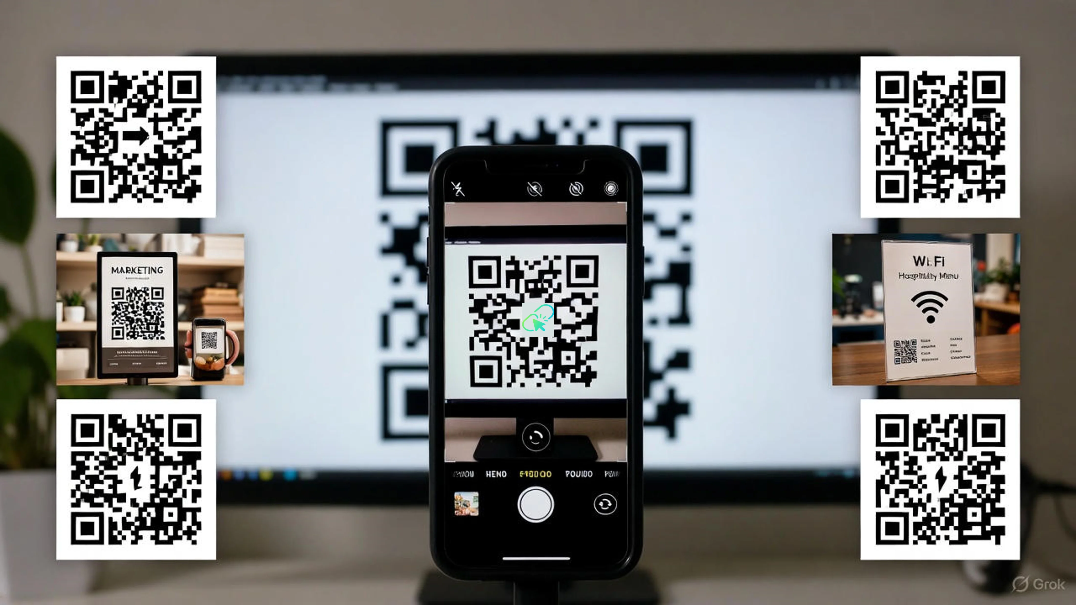QR Code infographic illustration
